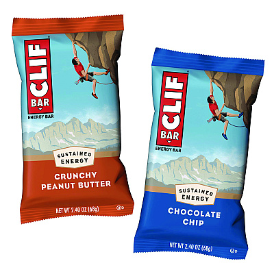 CLIF Bar Energy Bar, Chocolate Chip/Crunchy Peanut Butter, 2.4 oz, 20/Box (GRR22000438)