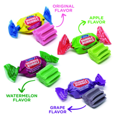Dubble Bubble Bubble Gum Assorted Flavor Twist Tub, 300 Pieces/Tub, 1 Tub/Carton (GRR22000223)