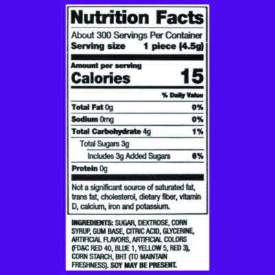 Dubble Bubble Bubble Gum Assorted Flavor Twist Tub, 300 Pieces/Tub, 1 Tub/Carton (GRR22000223)