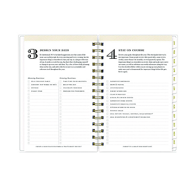 Blue Sky Day Designer Navy Stripe Daily/Monthly Planner, Horizontal Stripe Artwork, 8 x 5, Navy/White Cover, 12-Month (Jan-Dec): 2026 (103623)