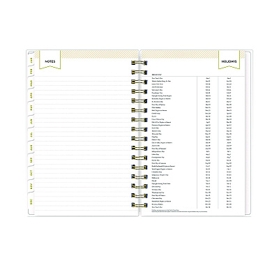 Blue Sky Day Designer Navy Stripe Daily/Monthly Planner, Horizontal Stripe Artwork, 8 x 5, Navy/White Cover, 12-Month (Jan-Dec): 2026 (103623)