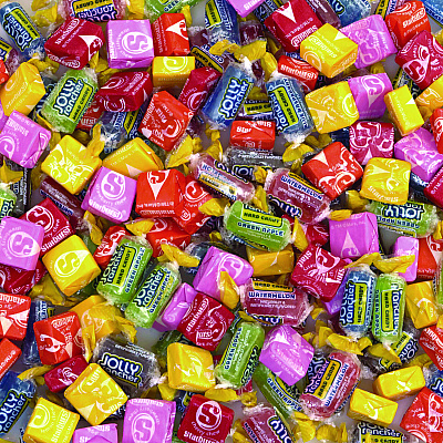 National Brand Chewy and Hard Candy Party Asst, Jolly Rancher/Starburst, 8.5 lbs Total, 2 Bag Bundle (GRR600B0003)