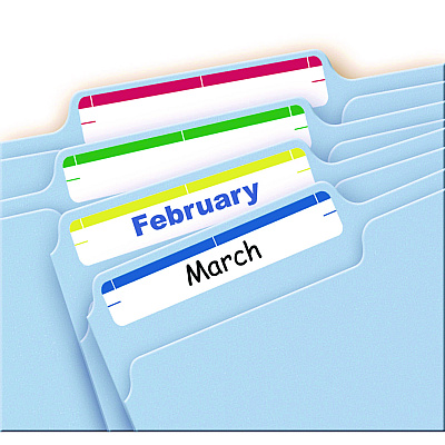 Avery Removable File Folder Labels with Sure Feed Technology, 0.66 x 3.44, White, 7/Sheet, 36 Sheets/Pack (AVE5235)