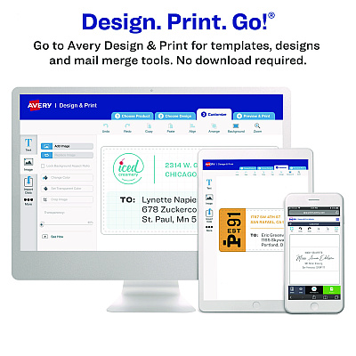 Avery Shipping Labels with TrueBlock Technology, Inkjet/Laser Printers, 4 x 3, White, 2/Sheet, 20 Sheets/Pack (AVE05286)