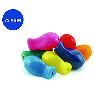 TPG Creations Jumbo Pencil Grip, 1" Long, Assorted Colors, 72/Carton (TPG11472)