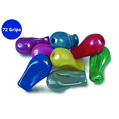 TPG Creations Jumbo Pencil Grip, 1" Long, Assorted Metallic Colors, 72/Carton (TPG11972)