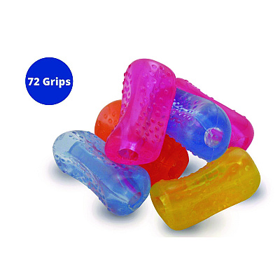 TPG Creations Bumpy Pencil Grip. 0.6" Long, Assorted Neon Colors, 72/Carton (TPG12072)