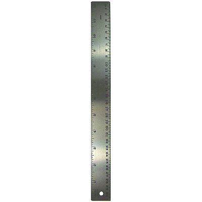 TPG Creations Stainless Steel Ruler, Standard/Metric, 12" Long, Silver, 72/Carton (TPG15272)