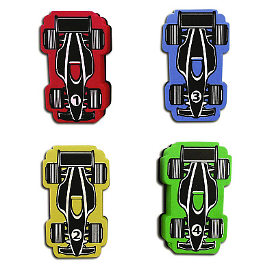TPG Creations Magnetic Racecar Whiteboard Eraser, 4.5 x 2.6 x 1, 4/Pack, 24 Packs/Carton (TPG35824)