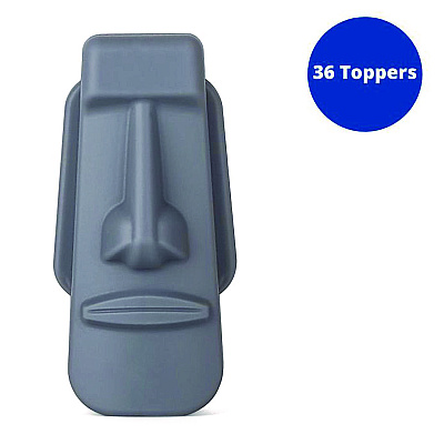 TPG Creations Pencil Topper, Giant Face, Gray, 36/Carton (TPG43436)