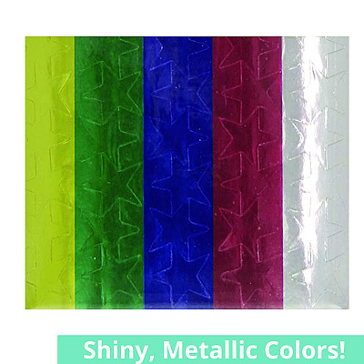 TPG Creations Foil Star Stickers, Assorted Colors, 55/Sheet, 8 Sheets/Pack, 72 Packs/Carton (TPG46172)