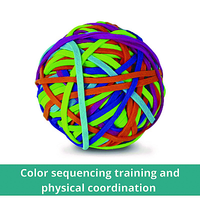 TPG Creations Rubber Band Ball, 2.5" Diameter, Assorted Colors, 250 Bands/Ball, 36/Carton (TPG58136)