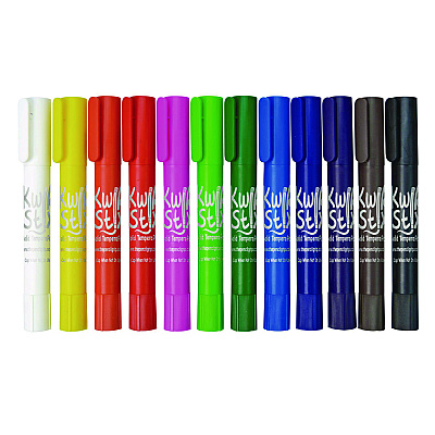 TPG Creations Thin Stix Tempera Paint Set, 12 Assorted Classic Colors, 12/Set, 12 Sets/Carton (TPG60812)