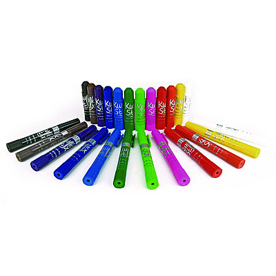 TPG Creations Thin Stix Tempera Paint Set, 12 Assorted Classic Colors, 12/Set, 12 Sets/Carton (TPG60812)