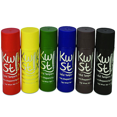TPG Creations Kwik Stick Tempera Paint, 6 Assorted Classic Colors, 6/Pack, 12 Packs/Carton (TPG64612)