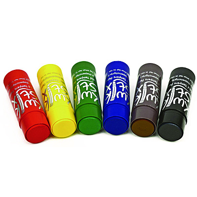TPG Creations Kwik Stick Tempera Paint, 6 Assorted Classic Colors, 6/Pack, 12 Packs/Carton (TPG64612)