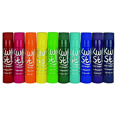 TPG Creations Kwik Stix Tempera Paint Set, 10 Assorted Jewel Tones Colors, 10/Pack, 12 Packs/Carton (TPG67812)