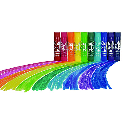 TPG Creations Kwik Stix Tempera Paint Set, 10 Assorted Jewel Tones Colors, 10/Pack, 12 Packs/Carton (TPG67812)