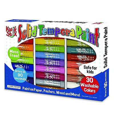 TPG Creations Kwik Stix Tempera Paint Set, 30 Assorted Colors, 30/Pack, 6 Packs/Carton (TPG68106)