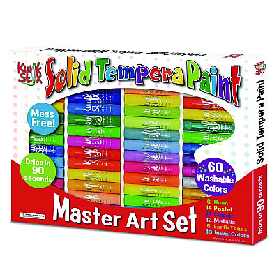 TPG Creations Kwik Stix Tempera Paint Set, 60 Assorted Colors, 60/Pack, 3 Packs/Carton (TPG69003)