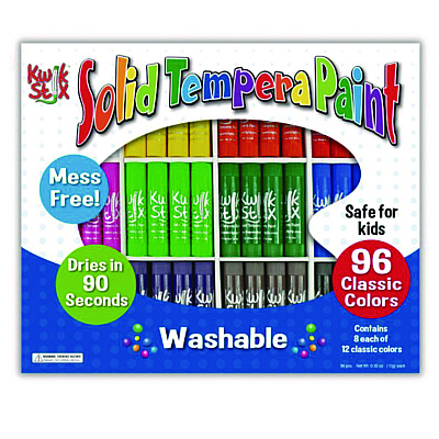 TPG Creations Kwik Stix Tempera Paint Set, 12 Assorted Colors, 96/Pack, 2 Packs/Carton (TPG69602)