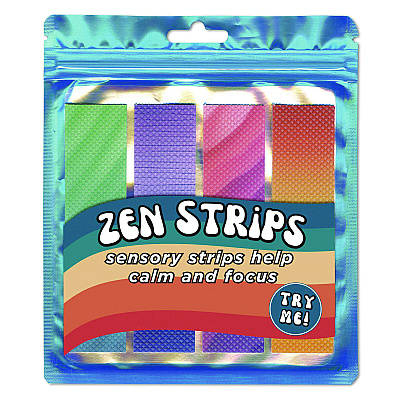 TPG Creations Zen Strips, Bumpy Gradient, Assorted Colors, 4/Set, 36 Sets/Carton (TPG85436)