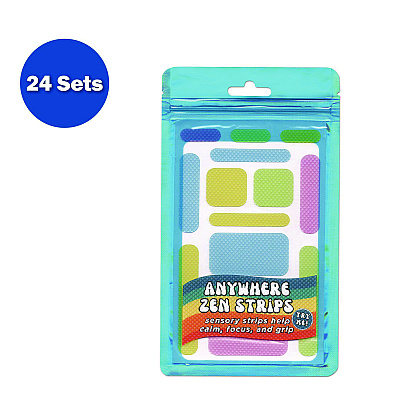 TPG Creations Anywhere  Zen Strips, Bumpy, Assorted Pastel Colors, 13/Set, 24 Sets/Carton (TPG88224)