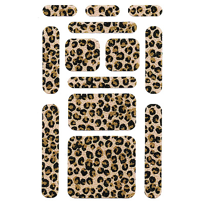 TPG Creations Anywhere Zen Strips, Sandy Cheetah Print, Assorted Colors, 13/Set, 24 Sets/Carton (TPG88524)