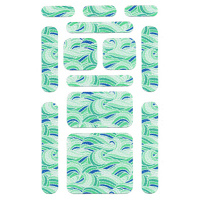 TPG Creations Anywhere Zen Strips, Sandy Waves, Assorted Colors, 13/Set, 24 Sets/Carton (TPG88724)