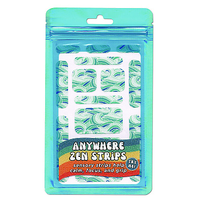 TPG Creations Anywhere Zen Strips, Sandy Waves, Assorted Colors, 13/Set, 24 Sets/Carton (TPG88724)