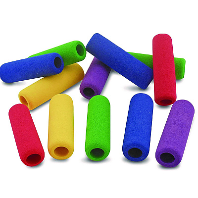 TPG Creations Foam Pencil Grip, 0.5" Long, Assorted Colors, 600/Carton (TPG164600)