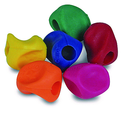 TPG Creations Mini Pencil Grip, 0.8" Long, Assorted Colors, 600/Carton (TPG175600)