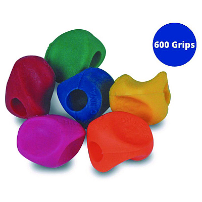 TPG Creations Mini Pencil Grip, 0.8" Long, Assorted Colors, 600/Carton (TPG175600)