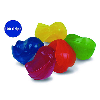 TPG Creations Crossover Grip, 1" Long, Assorted Neon Colors, 100/Carton (TPG180100)