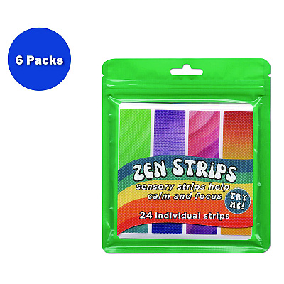 TPG Creations Zen Strips, Bumpy Gradient Classpack, Assorted Colors, 24/Set, 6 Sets/Carton (TPG854246)