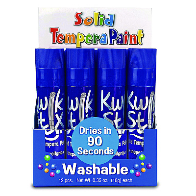 TPG Creations Kwik Stix Single Color Pack, 0.7" x 3.5", Blue, 12/Pack, 12 Packs/Carton (TPG6003012)