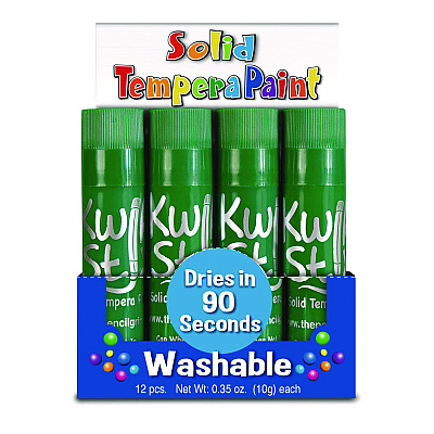 TPG Creations Kwik Stix Single Color Pack, 0.7" x 3.5", Green, 12/Pack, 12 Packs/Carton (TPG6004012)
