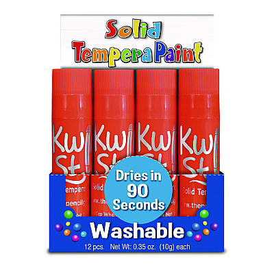TPG Creations Kwik Stix Single Color Pack, 0.7" x 3.5", Orange, 12/Pack, 12 Packs/Carton (TPG6008012)