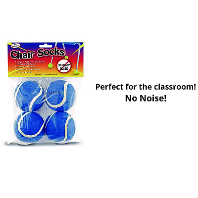 TPG Creations Chair Sox, 2.5", Blue Felt/Rubber, 4/Pack, 36 Packs/Carton (TPG233)