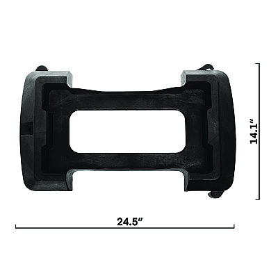 Alpine Rectangular Trash Can Dolly, 200 lb Capacity, 8.2 x 24.4 x 15.7, Black (ALHALP477DOLLY)