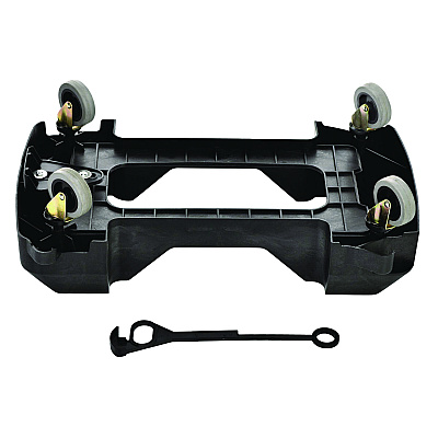 Alpine Rectangular Trash Can Dolly, 200 lb Capacity, 8.2 x 24.4 x 15.7, Black (ALHALP477DOLLY)