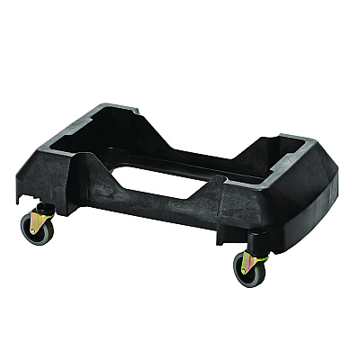 Alpine Rectangular Trash Can Dolly, 200 lb Capacity, 8.2 x 24.4 x 15.7, Black (ALHALP477DOLLY)