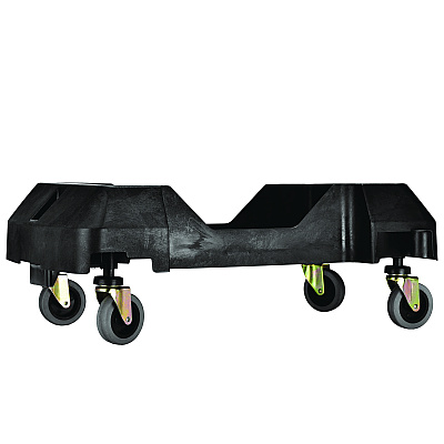 Alpine Rectangular Trash Can Dolly, 200 lb Capacity, 8.2 x 24.4 x 15.7, Black (ALHALP477DOLLY)