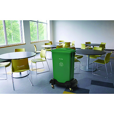 Alpine Rectangular Trash Can Dolly, 200 lb Capacity, 8.2 x 24.4 x 15.7, Black (ALHALP477DOLLY)