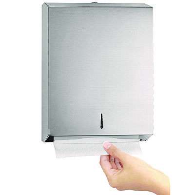 Alpine Vertical C-Fold/Multi-Fold Paper Towel Dispenser, 14.5 x 4 x 11.2, Brushed Stainless Steel (ALHALP480)