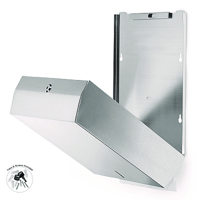 Alpine Vertical C-Fold/Multi-Fold Paper Towel Dispenser, 14.5 x 4 x 11.2, Brushed Stainless Steel (ALHALP480)