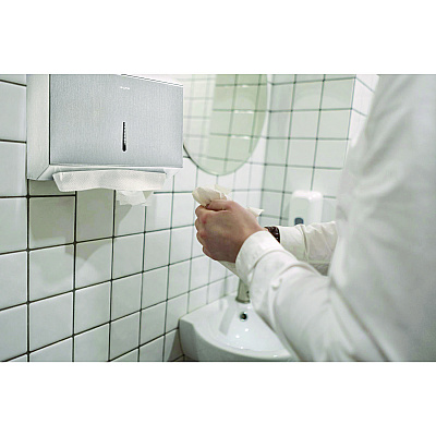 Alpine Horizontal C-Fold/Multi-Fold Paper Towel Dispenser, 7.08 x 3.93 x 10.82, Brushed Nickel (ALHALP481S)