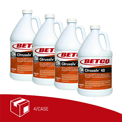 Betco Citrusolv 40 HD Degreaser, Citrus Scent, 1 gal Bottle, 4/Carton (BET2110400)