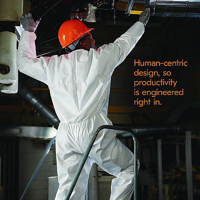 KleenGuard A20 Breathable Particle Protection Coveralls, Zip Front, Elastic Back, Wrists, Ankles, 4X-Large, White, 20/Carton (KCC49107)