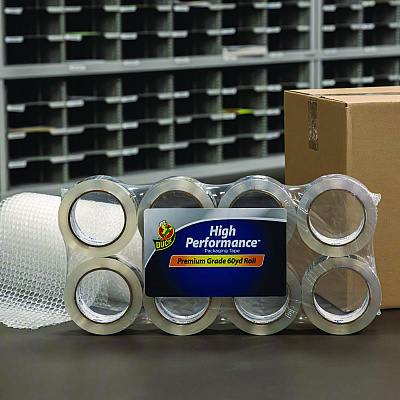 Duck HP260 Packaging Tape, 3" Core, 1.88" x 60 yds, Clear, 8/Pack (DUC0007424)